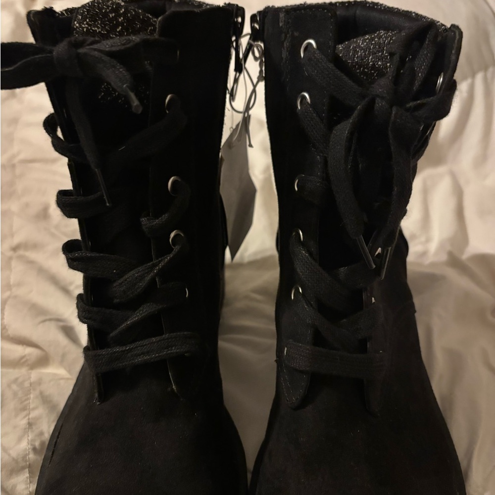 Sun + Stone Black Lace Up Boots BNWT no box - Picture 13 of 13